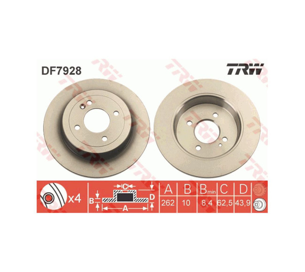 Диск тормозной TRW DF7928 - купить по низкой цене в интернет-магазине ...