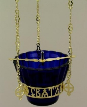 Лампада подвесная для ладана церковная для дома синяя купить по ...