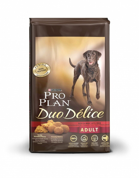 Pro Plan Сухой корм DUO DELICE для взрослых собак с говядиной и рисом ...