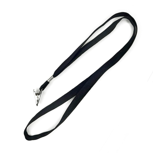 Лента для бейджа - 1 шт. (Черная лента, Lanyard (ланьярд) с креплением ...
