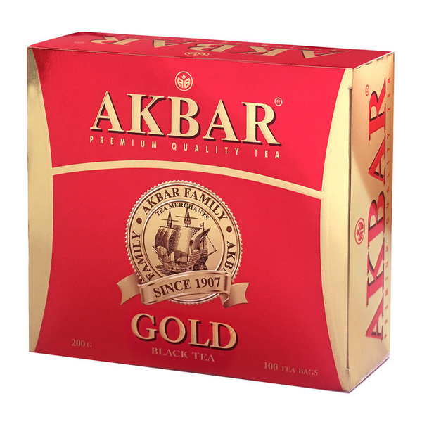 Чай Akbar Gold черный, 100 пакетиков - купить с доставкой по выгодным ...