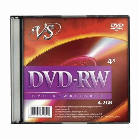 VS Диск для записи DVD+RW - купить с доставкой по выгодным ценам в ...