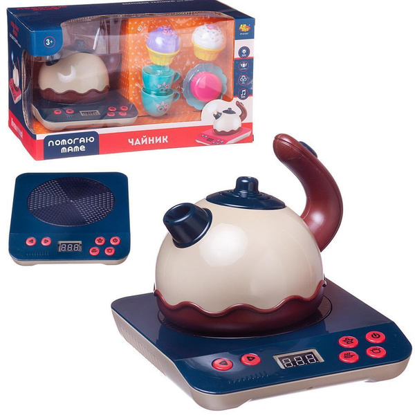 Игровой набор ABtoys Помогаю Маме Чайник на батарейках, посуда ...