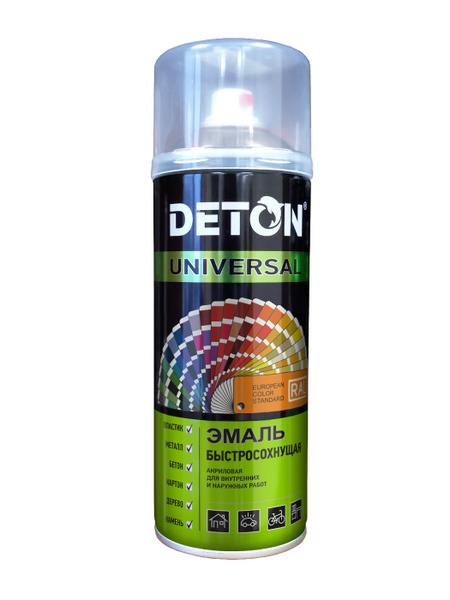 Аэрозольная краска Deton UNIVERSAL, акриловая быстросохнущая ...