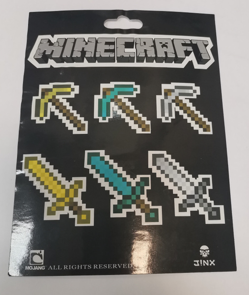 Наклейки Minecraft, Майнкрафт Кирка и меч - купить с доставкой по ...