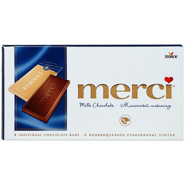 Шоколад Merci молочный 100 грамм - купить с доставкой по выгодным ценам ...