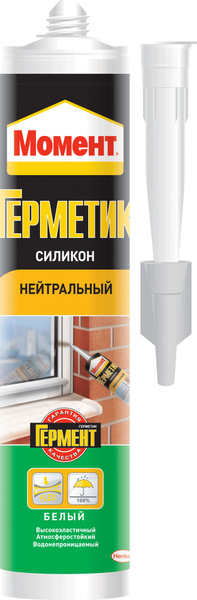 Герметик силиконовый нейтральный универсальный Момент белый 280 мл ...