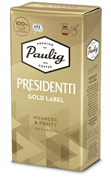 Кофе молотый Paulig Presidentti Gold Label, 250 г - купить с доставкой ...