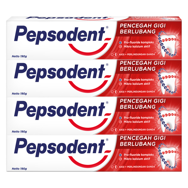 Pepsodent (Пепсодент) Зубная паста Защита от кариеса, 4 шт. по 190 г ...