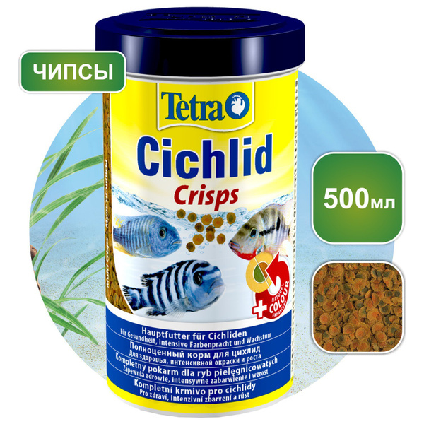 Корм для рыб Tetra Cichlid Crisps 500 мл, чипсы для цихлид - купить с ...