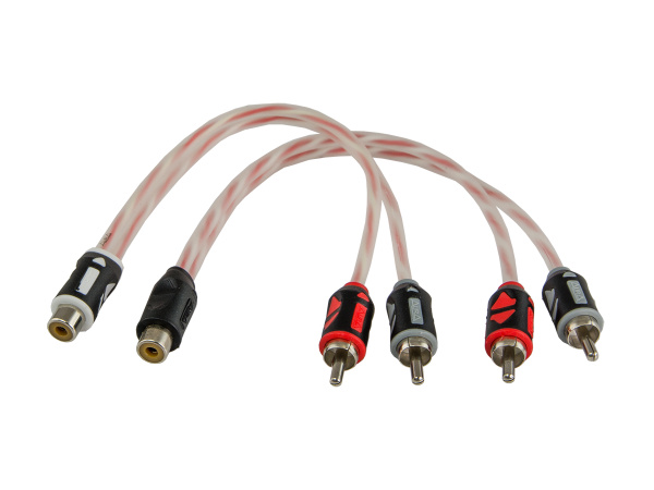 RCA Y-коннектор, 1 мама/2 папы, витая пара, 2 ШТ., AurA RCA-AY10MKII ...