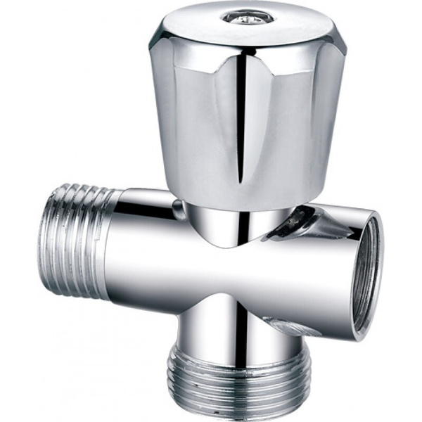 Трехпроходной кран для стиральной машины 1/2"х3/4"х1/2" TIM арт. BL5838 ...