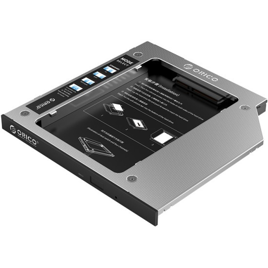 Салазки для HDD 2,5'' в отсек привода ноутбука Orico M95SS (серебристый ...