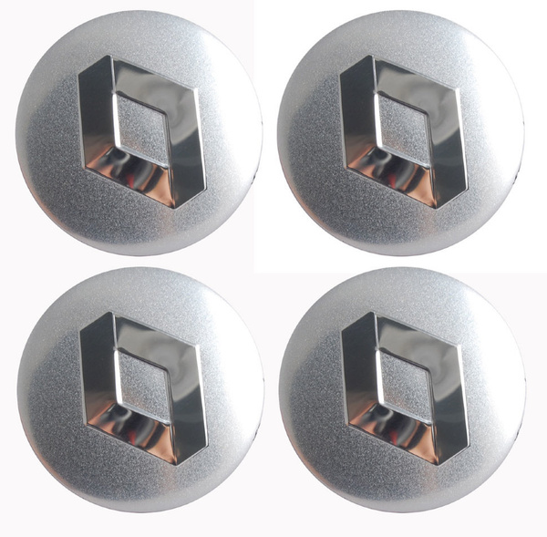 Наклейки на диски Рено 56 мм сфера серебристые 4 шт/ Наклейки на ...