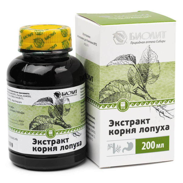 Экстракт корня лопуха, жидкость, 200 мл - купить с доставкой по ...