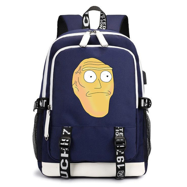 Рюкзак Большая голова (Rick and Morty) синий с USB-портом №9 - купить с ...