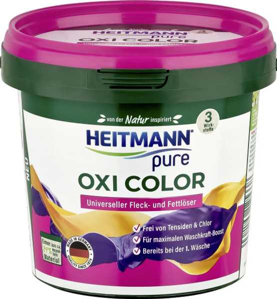Heitmann Пятновыводитель для вещей универсальный Pure Oxi Color, 500гр ...