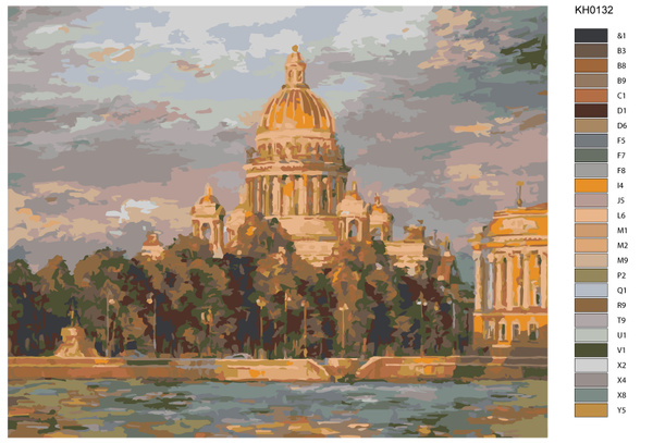 Картина по номерам "Санкт-Петербург. Исаакиевский собор" KH0132 40x50 ...