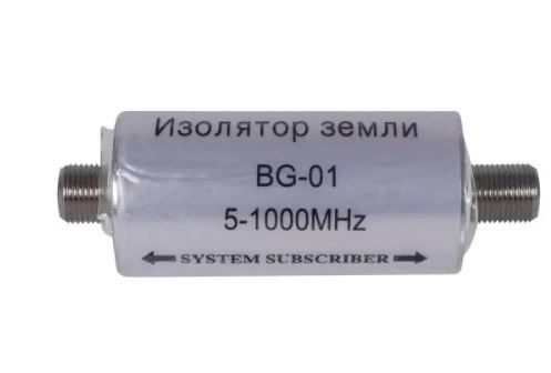 Изолятор земли BG-01 RTM F(female) - F(female) 5-862МГц, потери 1,5дБ ...
