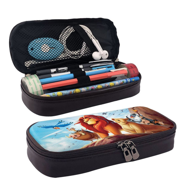 Кожаный пенал/Милый Король Лев Школьные пеналы для мальчиков и девочек ...