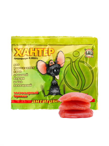 Хантер антигрызун, тестосырный брикет 200г - купить с доставкой по ...