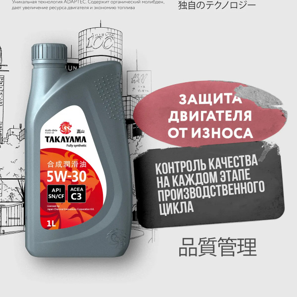 Масло моторное TAKAYAMA 5W-30 Синтетическое - купить в интернет ...