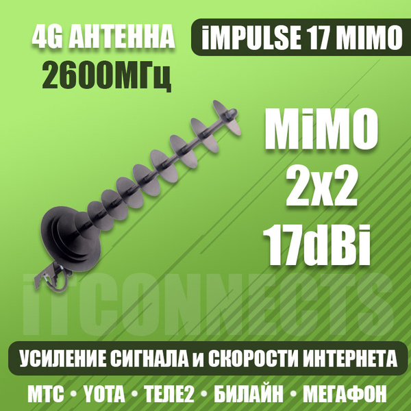 4G Антенна iMPULSE M-17 PRO 2600МГц MiMO для USB модема или Роутера для ...