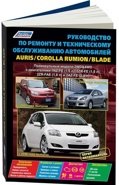 Книга: руководство / инструкция по ремонту и эксплуатации TOYOTA AURIS ...
