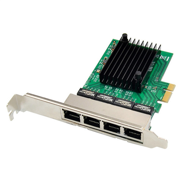 Pci-E X1 Гигабитная сетевая карта Pci-Express 4-портовая Ethernet ...
