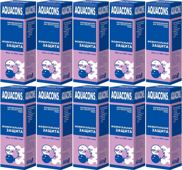 Зоомир Кондиционер для воды Акваконс Моментальная защита 50мл, 10 шт ...