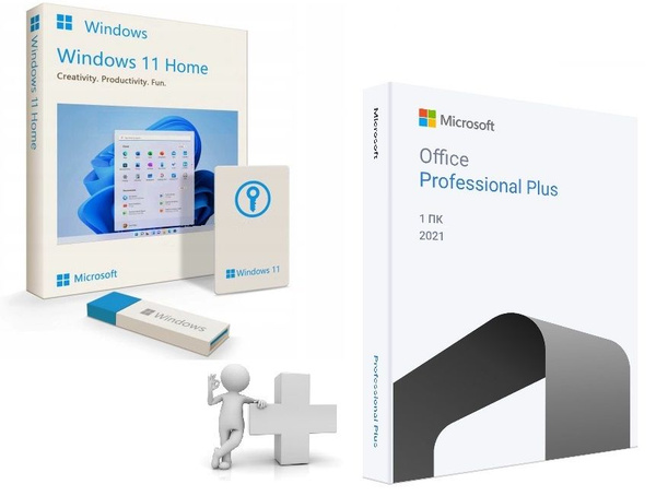 Windows 11 Home + Office 2021 Pro Plus (Коробочная версия) RU купить по ...