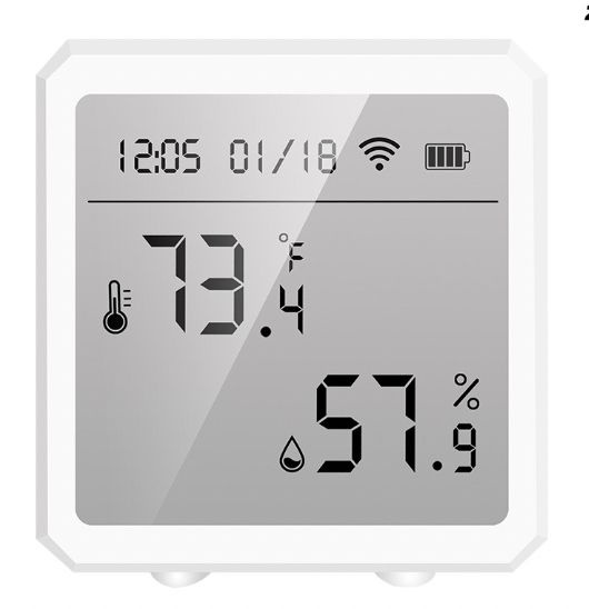 Умный Zigbee датчик температуры и влажности Tuya (с дисплеем), Smart ...