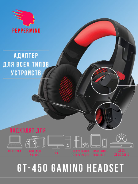Наушники Полноразмерные Peppermind GT-450 Проводное 16 ppm450 купить c ...