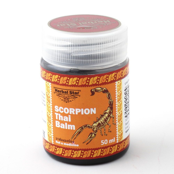Herbal Star Тайский бальзам с ядом Скорпиона / Scorpion Thai Balm / 50 ...