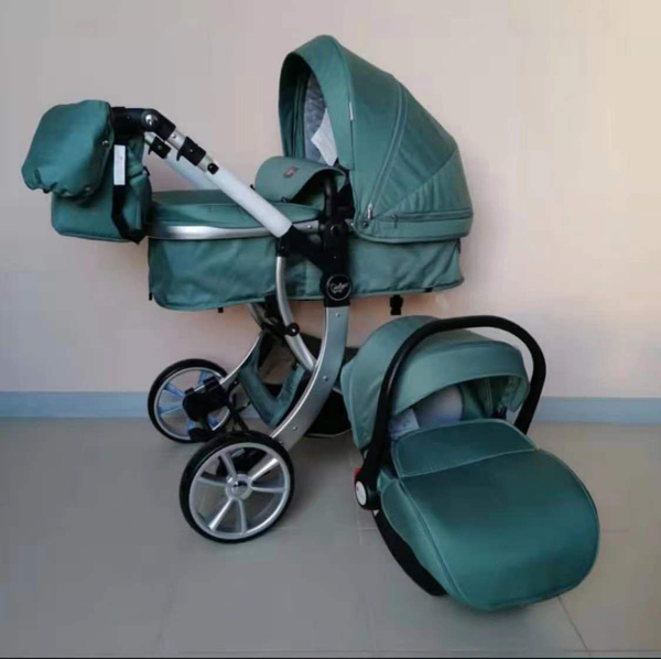 Детская коляска-трансформер 3 в 1 Luxmom Dalux 608, изумруд - купить с ...