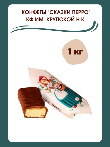 Конфеты глазированные с начинкой между слоями вафель "Сказки Перро", 1 ...