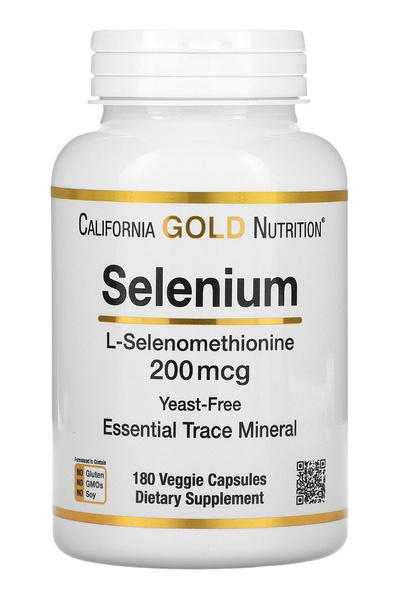 Селен Калифорния Голд, Selenium California Gold Nutrition, 200 мкг, 180 ...