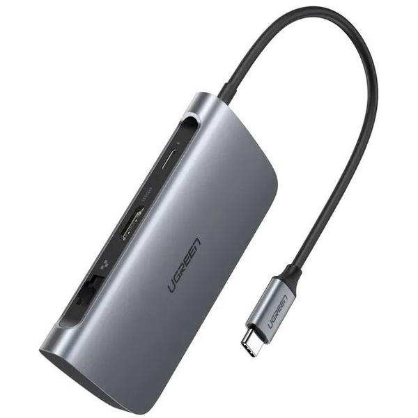 Мульти Хаб Ugreen CM212 USB-C 7-in-1 Multifunctional Adapter серый ...