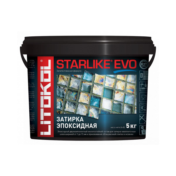 Затирка эпоксидная двухкомпонентная Litokol Starlike Evo S.100, Bianco ...
