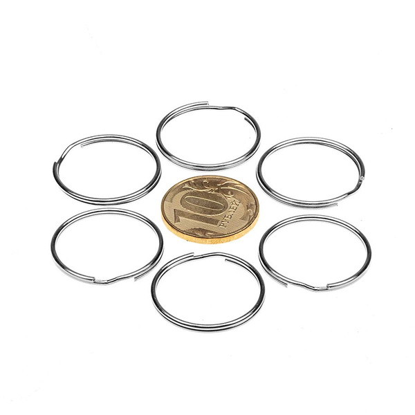 Металлическое кольцо для ключей 24 мм / 1,4 мм / 50 шт. купить на OZON ...