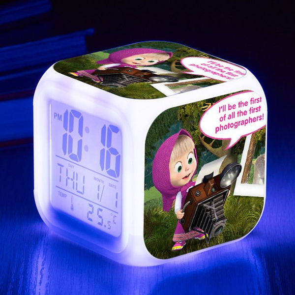 Электронный будильник из мультфильма,Маша и медведь,clock купить по ...