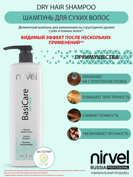 NIRVEL PROFESSIONAL Шампунь для волос, 1000 мл - купить с доставкой по ...