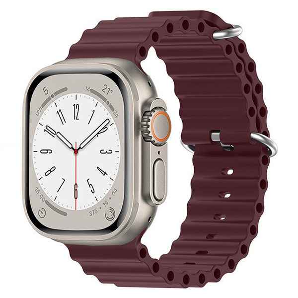 Ремешок силиконовый для Apple Watch 42/44/45/49мм в стиле Ultra ...