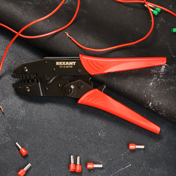Кримпер для обжима двойных штыревых наконечников 2x(0.5-6.0) мм2 (HT-5 ...