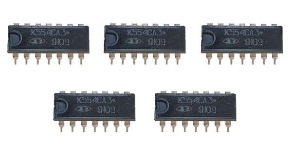 Микросхема К554СА3А, 5 штук / Аналоги: LM311, КР554СА3А, 554СА3А ...