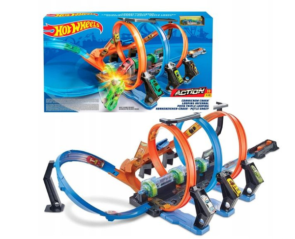 Автомобильный трек Винтовое столкновение Hot Wheels + машинка - купить ...