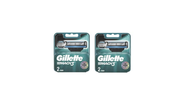 Gillette Сменные кассеты Mach3, 2 упаковки по 2 штуки - купить с ...