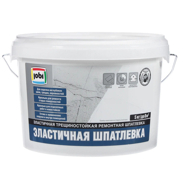 Шпатлевка эластичная трещиностойкая Jobi 5 кг купить по низкой цене с ...