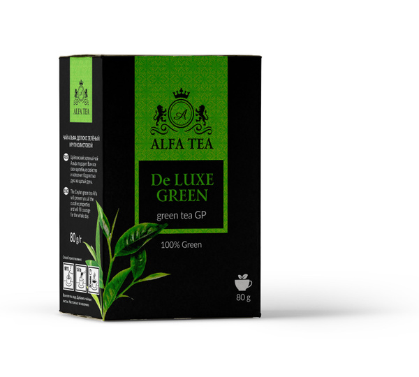 Чай ALFA TEA Deluxe Green зеленый ганпаудер Цейлон 80г - купить с ...
