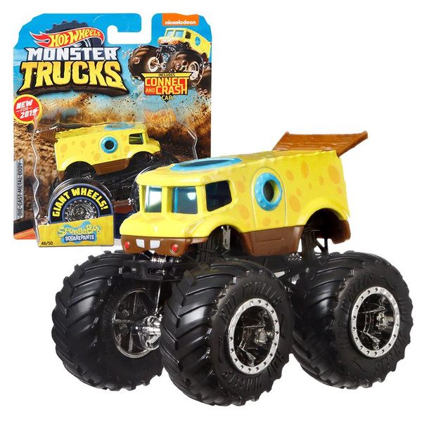 Машинка Mattel Hot Wheels Монстр Трак Мультяшный автомобиль FYJ44 ГУБКА ...